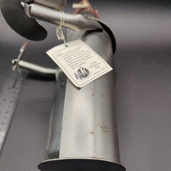 Wine Bottle Holder H&K Steel Sculpture Barbeque Cowboy & Shot Glass Holster - Picture 14 of 15